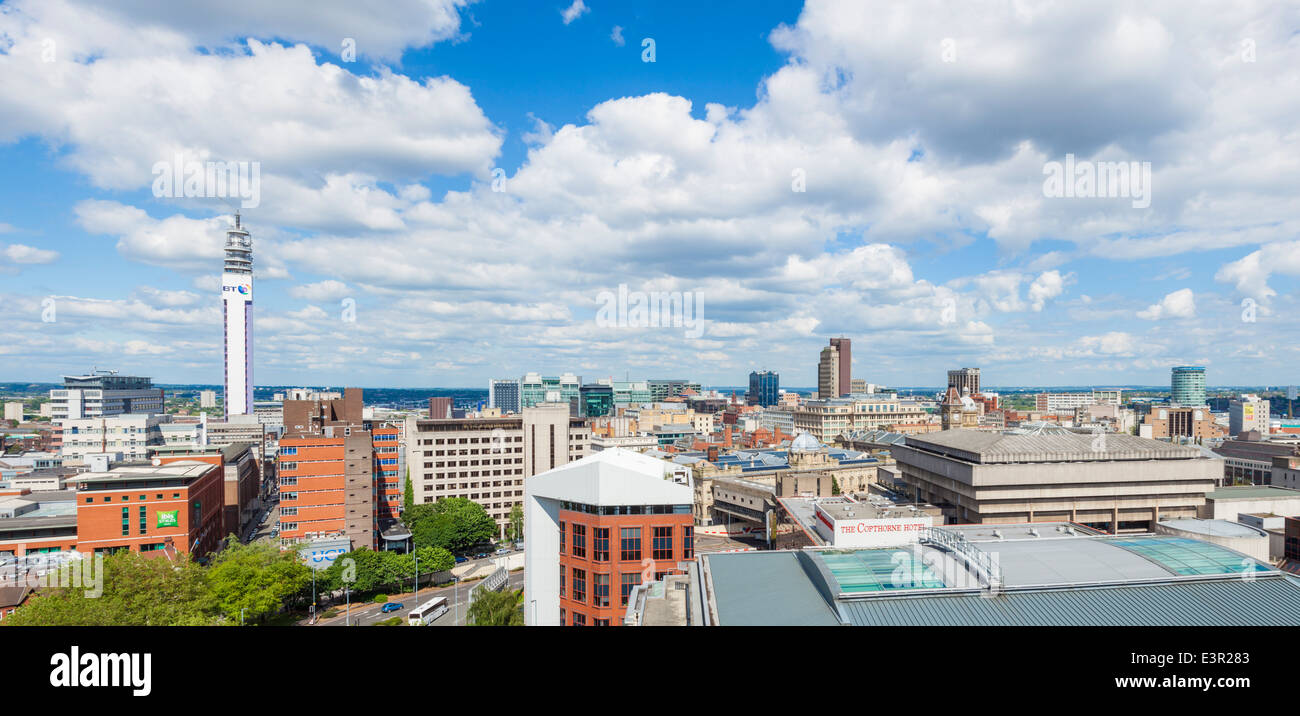 Birmingham-Skyline Panorama und Dächer Birmingham West Midlands England UK GB EU Europa Stockfoto