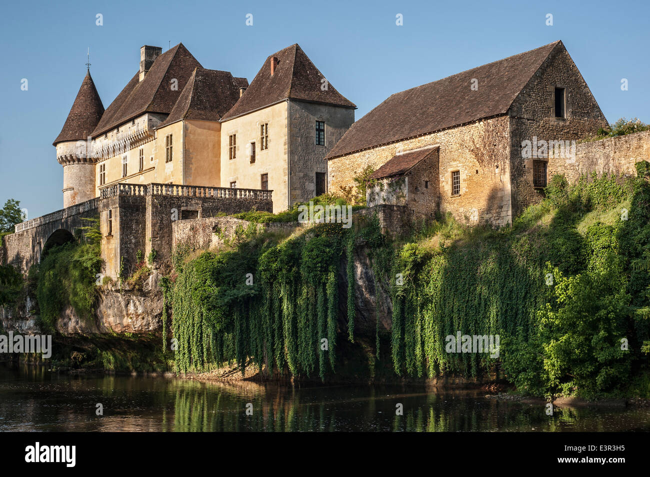 Die mittelalterliche Burg Château de Losse bei Thonac in der Vézère-Tal, Périgord, Dordogne, Frankreich Stockfoto
