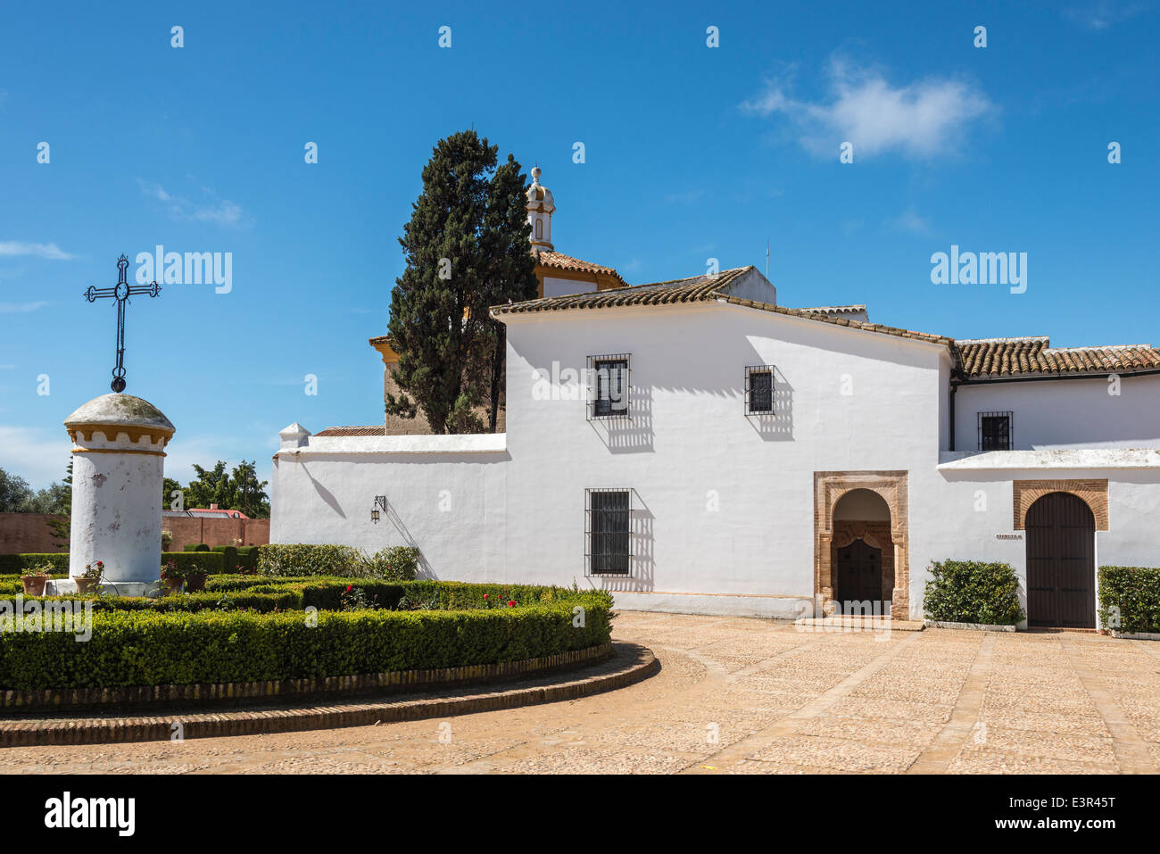 Kloster von La Rabida, wo Christopher Columbus vor der Abfahrt in die neue Welt blieb.  Provinz Huelva, Andalusien, Spanien Stockfoto