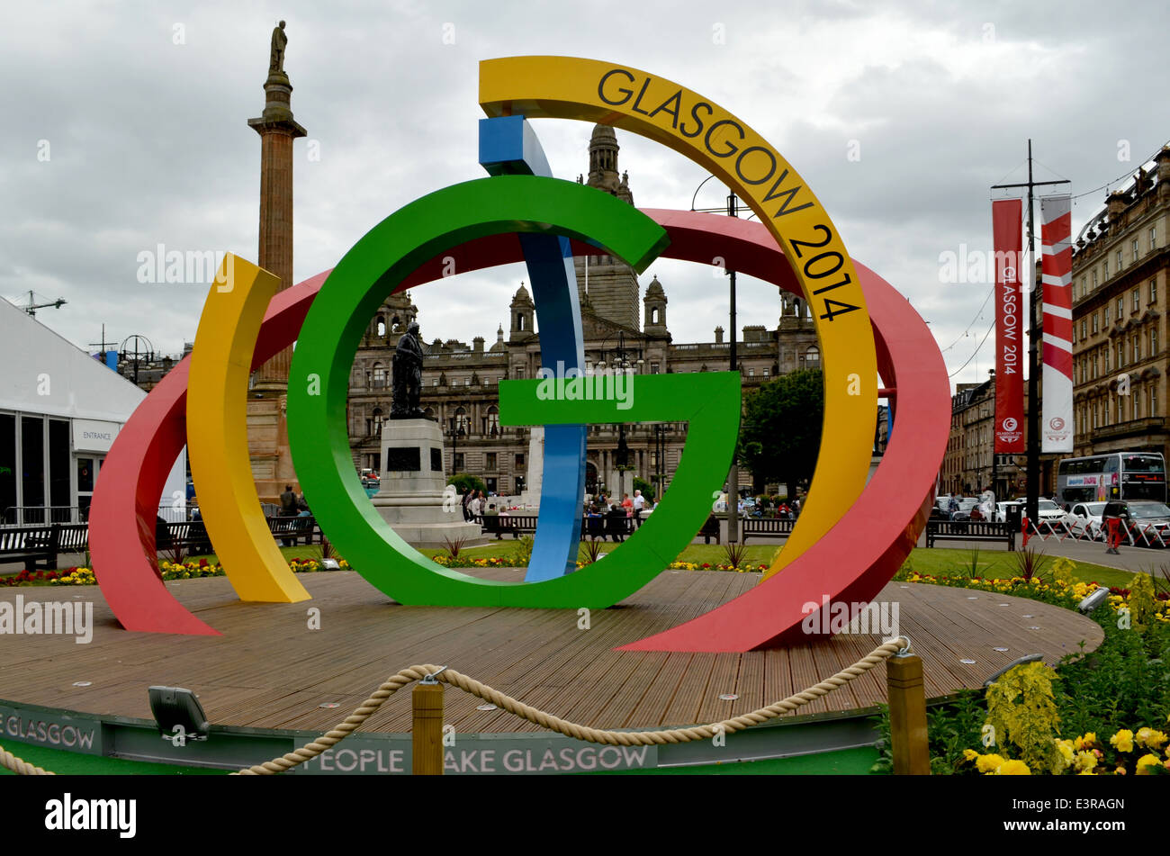 Glasgow 2014 Commonwealth Games. Das Big G... mit dem liebevollen Namen, der bereits in die neue Installation gegeben hat Stockfoto