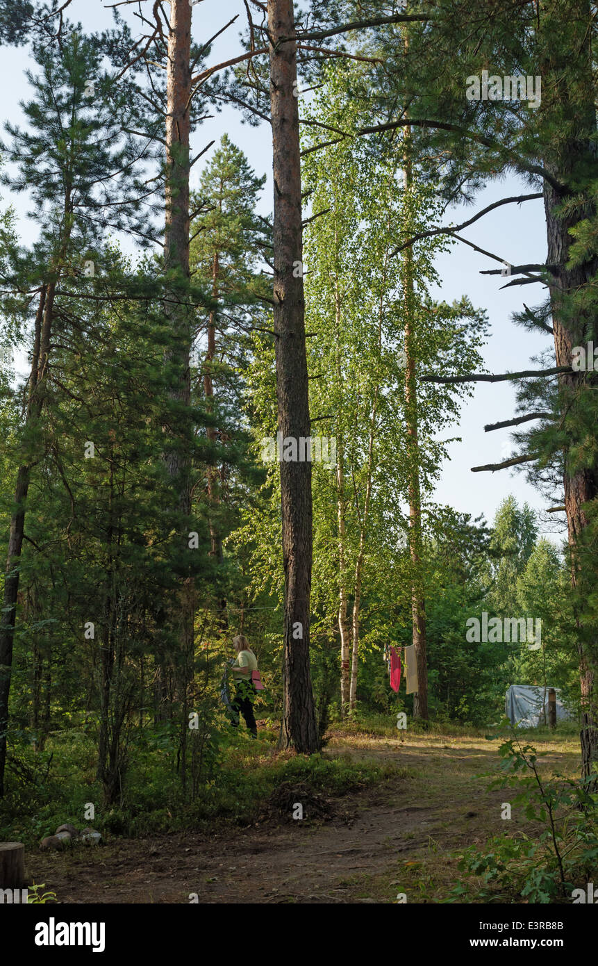 Sommer-Tourist camping Stockfoto