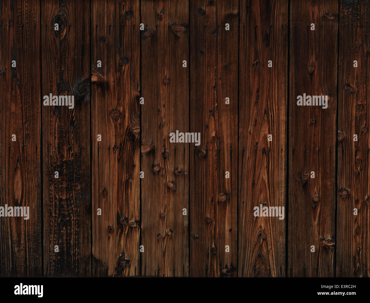 Alte dunkle Holz Holzwand Textur Hintergrund Stockfoto