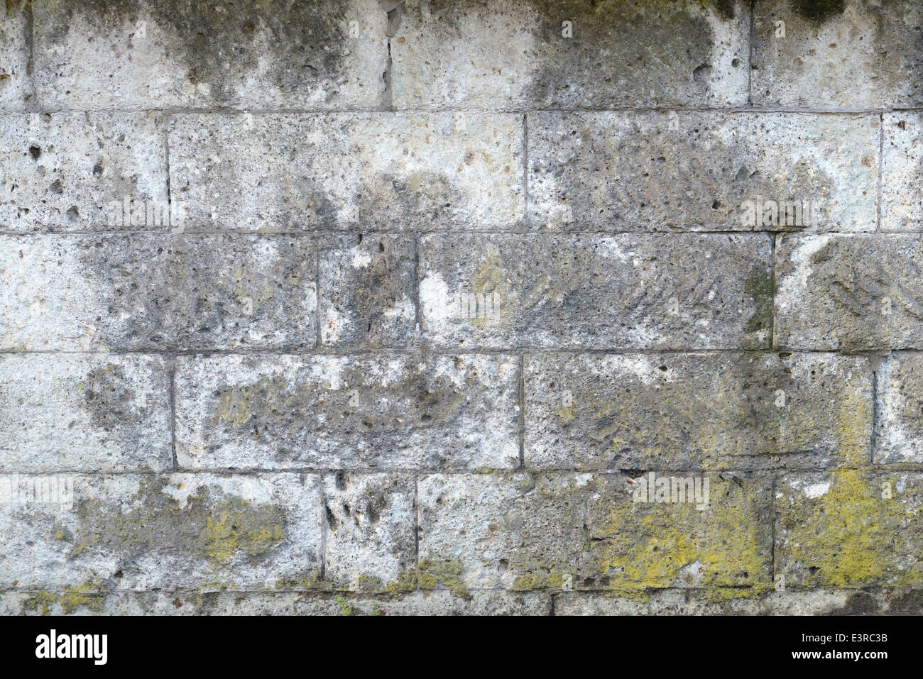 Grunge graue Steinmauer Textur Hintergrund Stockfoto
