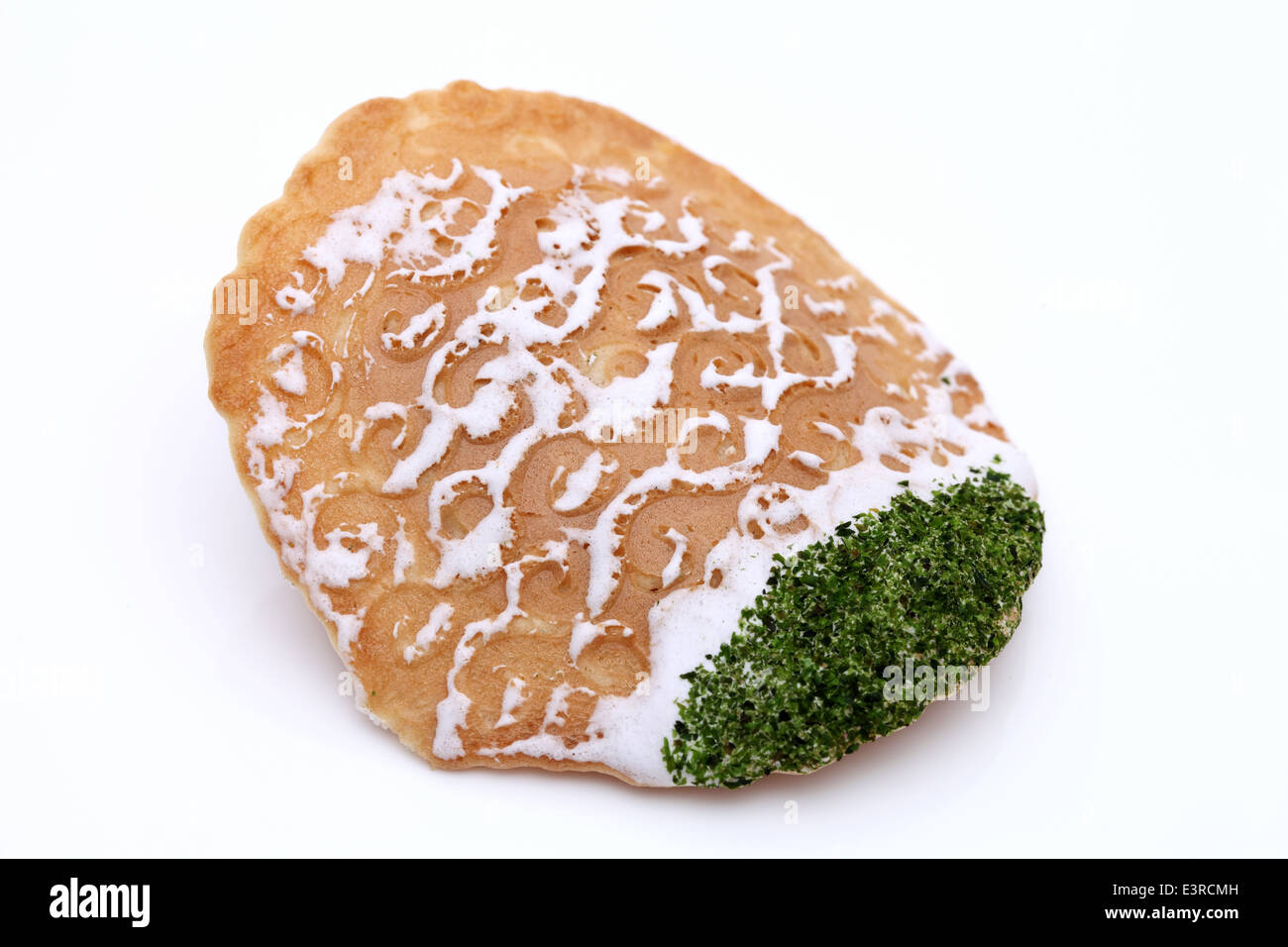 Japanischer Reis-Cracker mit Algen Stockfoto