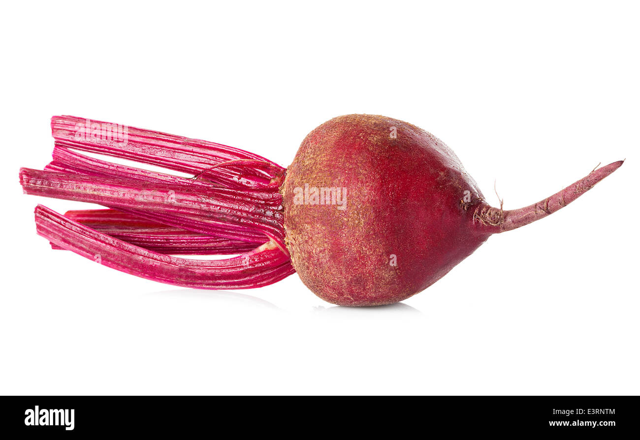 Frische rote Beete, isoliert Stockfoto