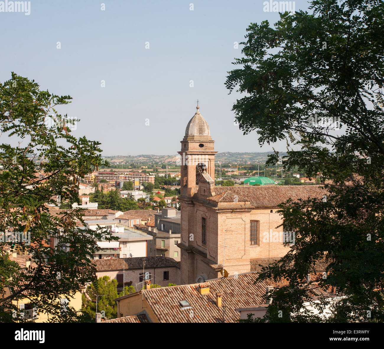 Chiesa Collegiata in der Stadt von Santarcangelo Di Romagna, Emilia-Romagna, Italien Stockfoto