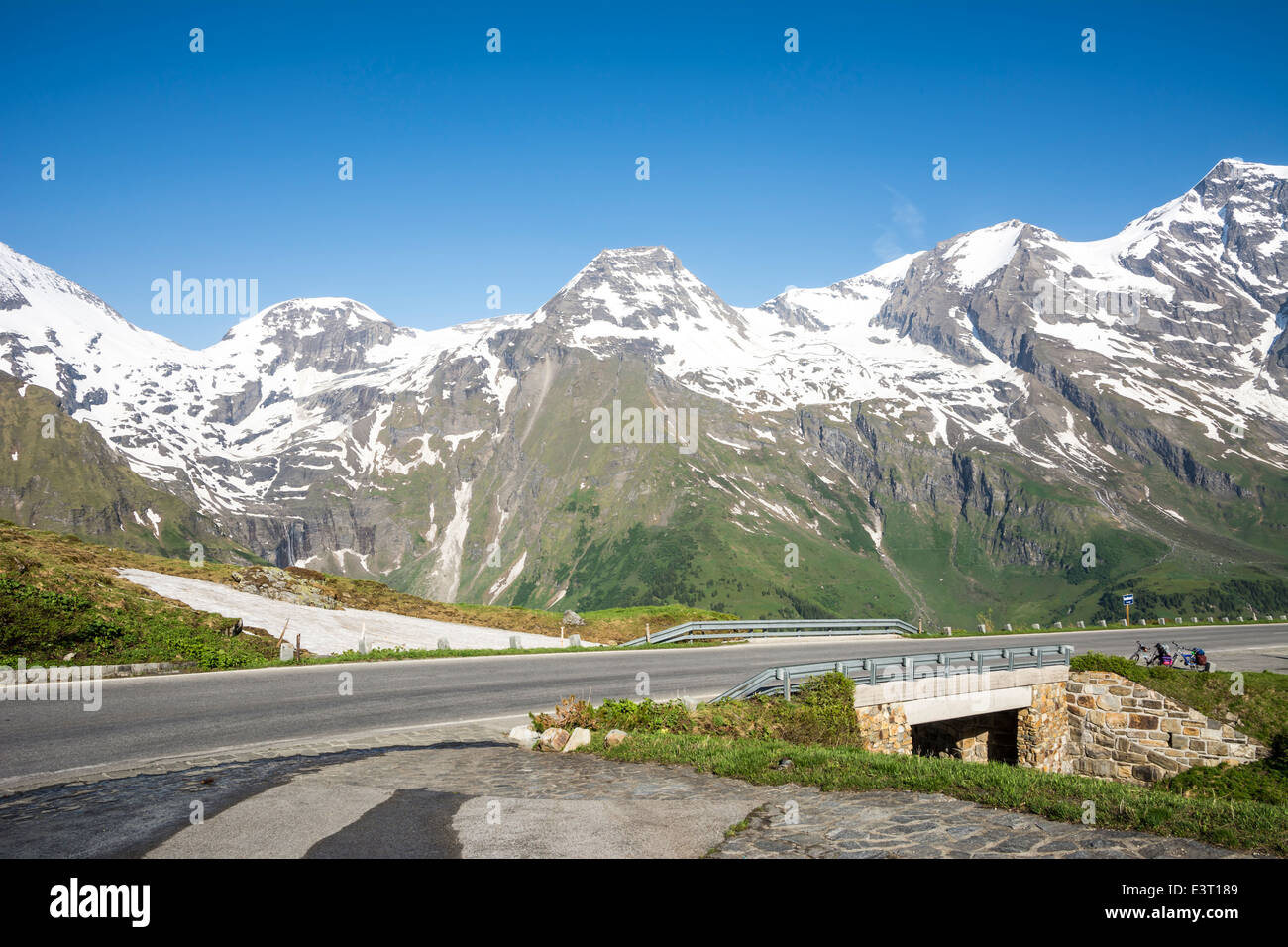 Gebirgspass der Großglockner Hochalpenstraße in Österreich. Stockfoto