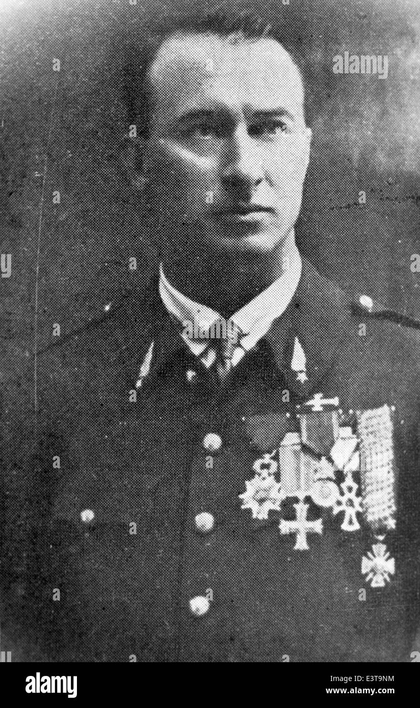 Ein Foto aus der Lou Larson-Sammlung, das einen wichtigen Moment aus dem Ersten Weltkrieg darstellt. Das Bild ist Teil eines historischen Archivs, das bedeutende Ereignisse des Ersten Weltkriegs erfasst. Stockfoto