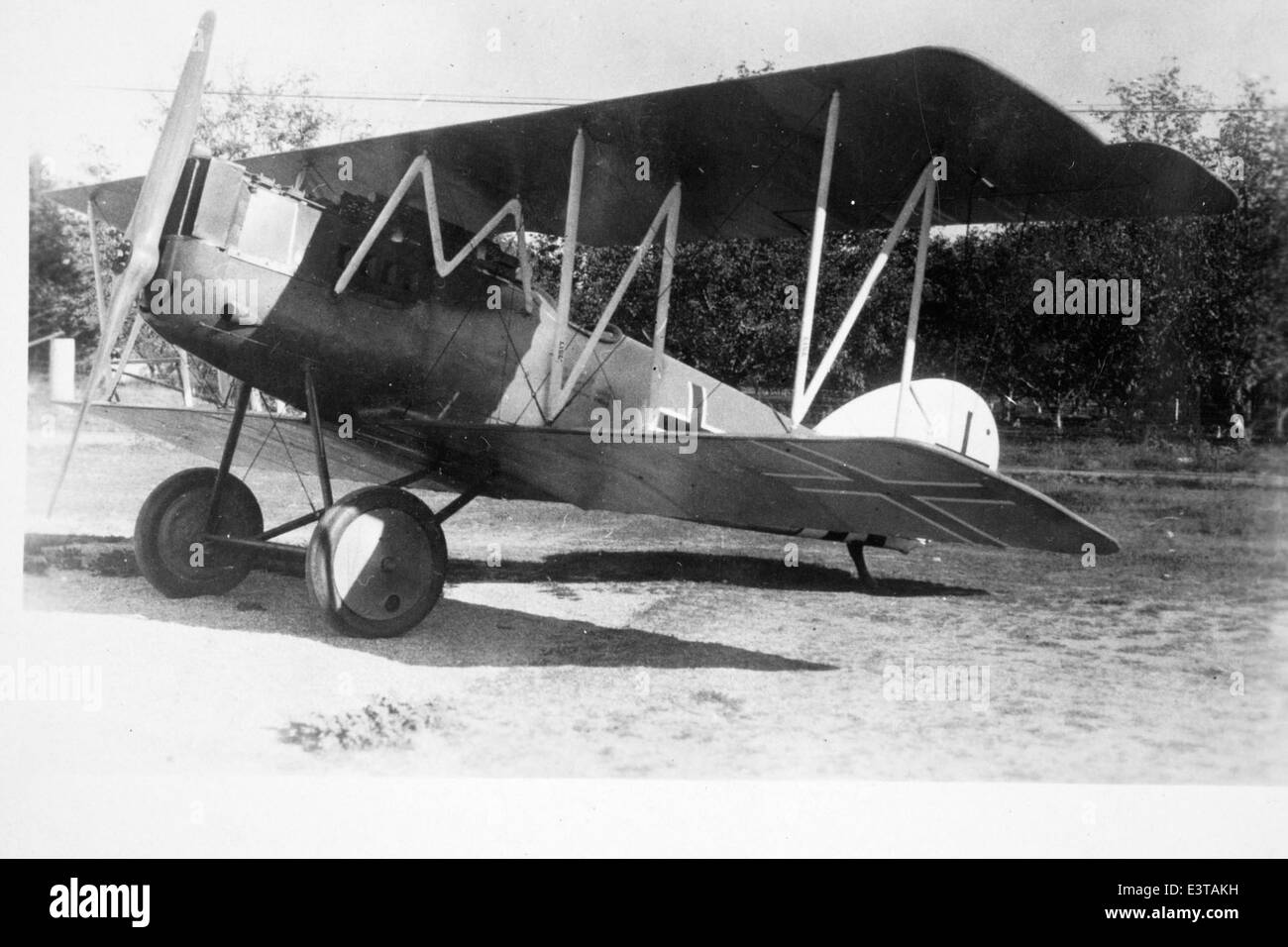 Die Pfalz D.12, auch bekannt als D. XII war ein Doppeldecker der Deutschen Luftstreitkräfte aus dem Ersten Weltkrieg. Bekannt für seine robuste Konstruktion und gute Manövrierfähigkeit, war das Flugzeug Teil der deutschen Bemühungen, den Alliierten entgegenzuwirken. Es verfügte über eine robuste Flugzeugzelle und wurde häufig als Kampfflugzeug und Bodenangriffsflugzeug eingesetzt. Die Pfalz D.12 diente während des Ersten Weltkriegs als wichtiges Werkzeug. Stockfoto