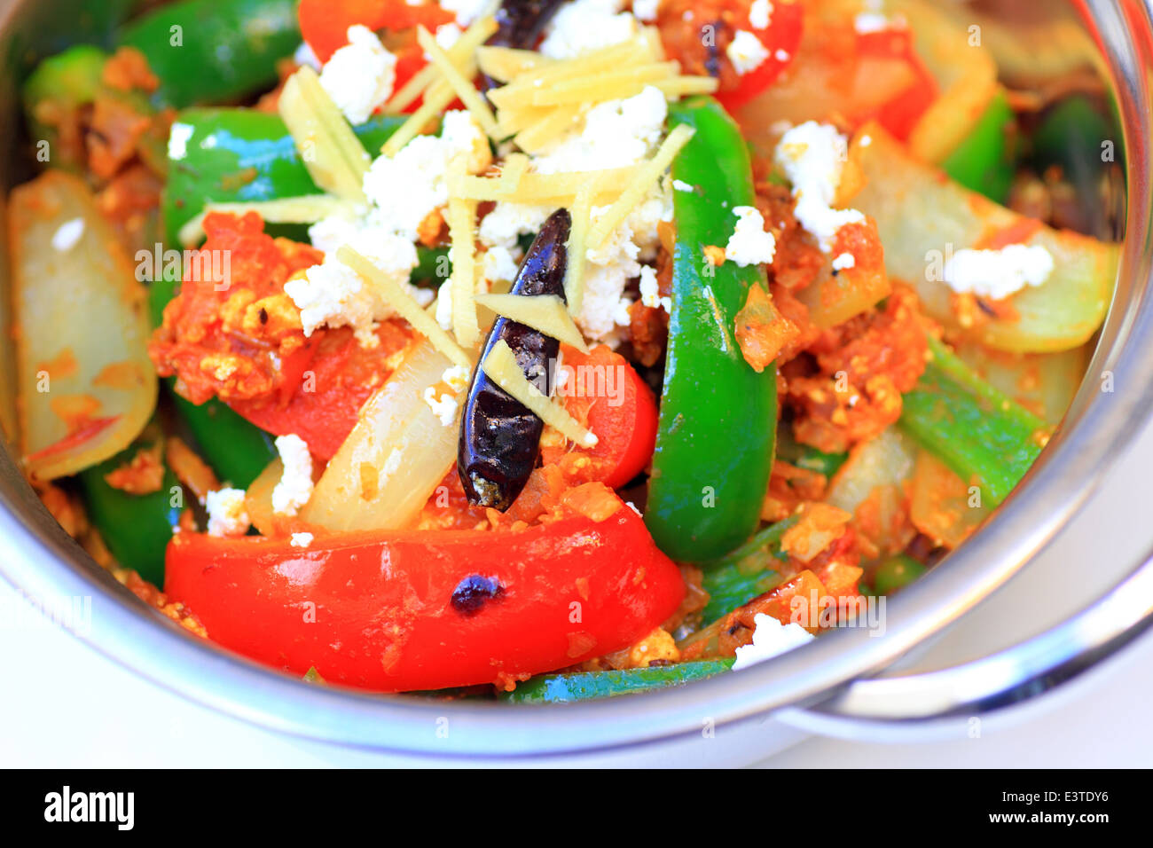 Gemüse-Curry in Indien Stockfoto
