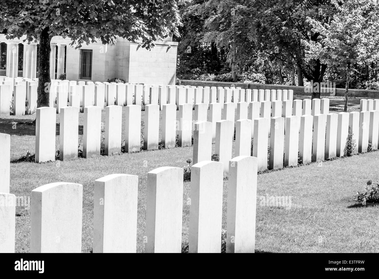 Neue British Cemetery Weltkrieg 1 Flanderns Feldern Stockfoto