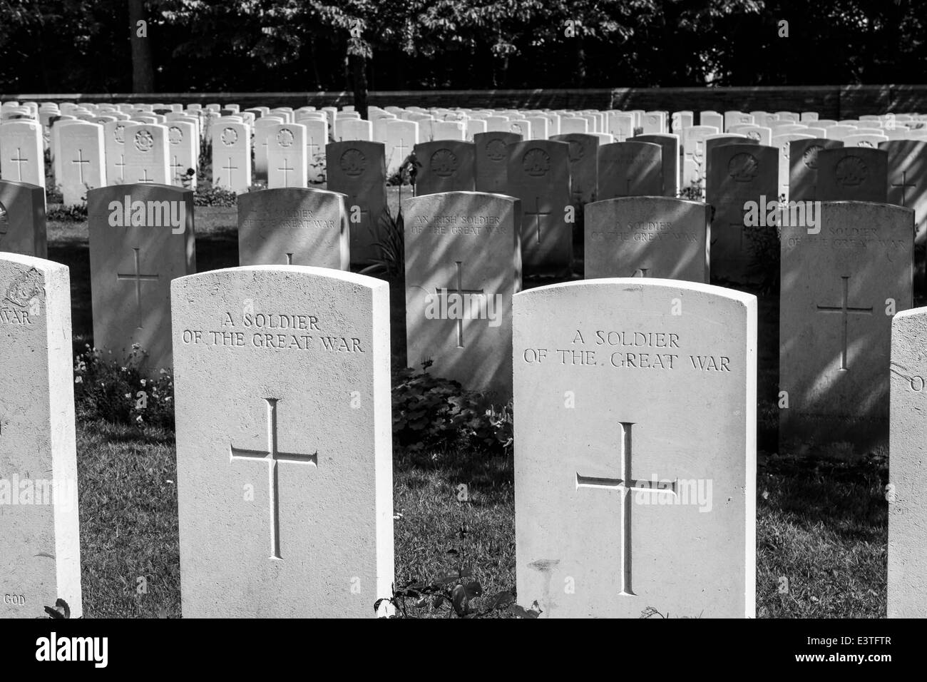 Neue British Cemetery Weltkrieg 1 Flanderns Feldern Stockfoto