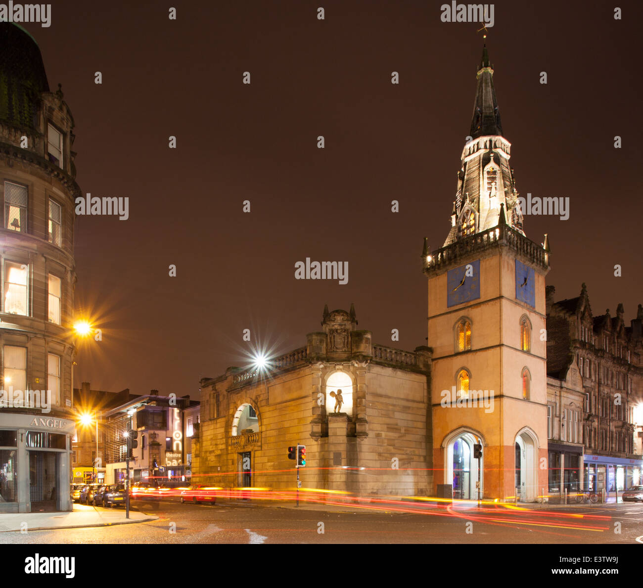 Tron Theatre in Glasgow in der Nacht Stockfoto