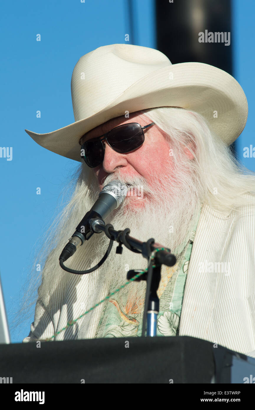 LINCOLN, CA - 29 Juni: Leon Russell führt auf Thunder Valley Casino Resort in Lincoln, Kalifornien am 29. Juni 2014 Stockfoto