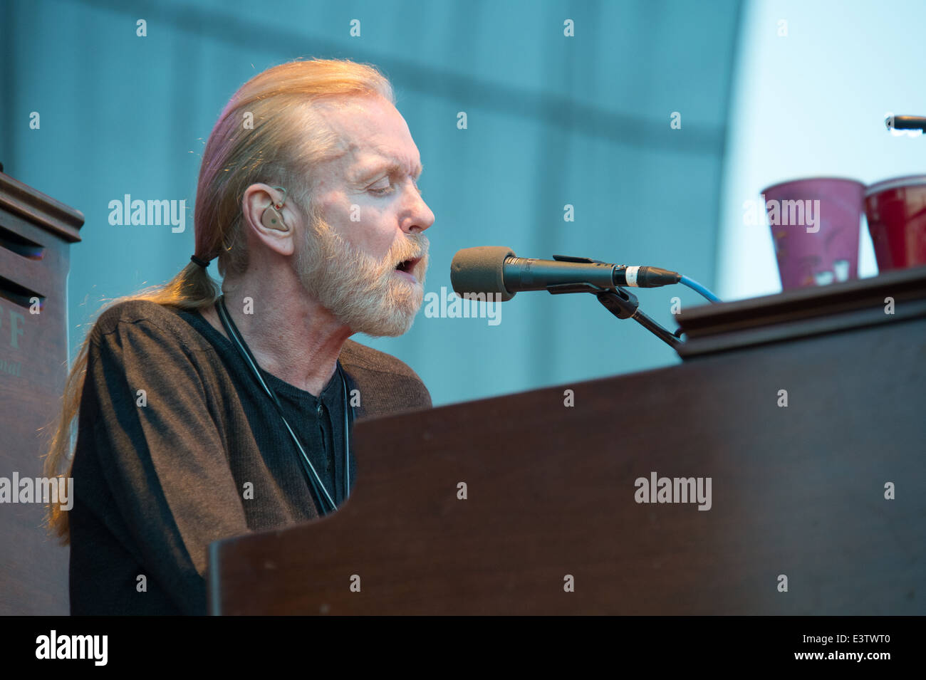 LINCOLN, CA - 29. Juni: Gregg Allman führt an Thunder Valley Casino Resort in Lincoln, Massachusetts am 29. Juni 2014 Stockfoto