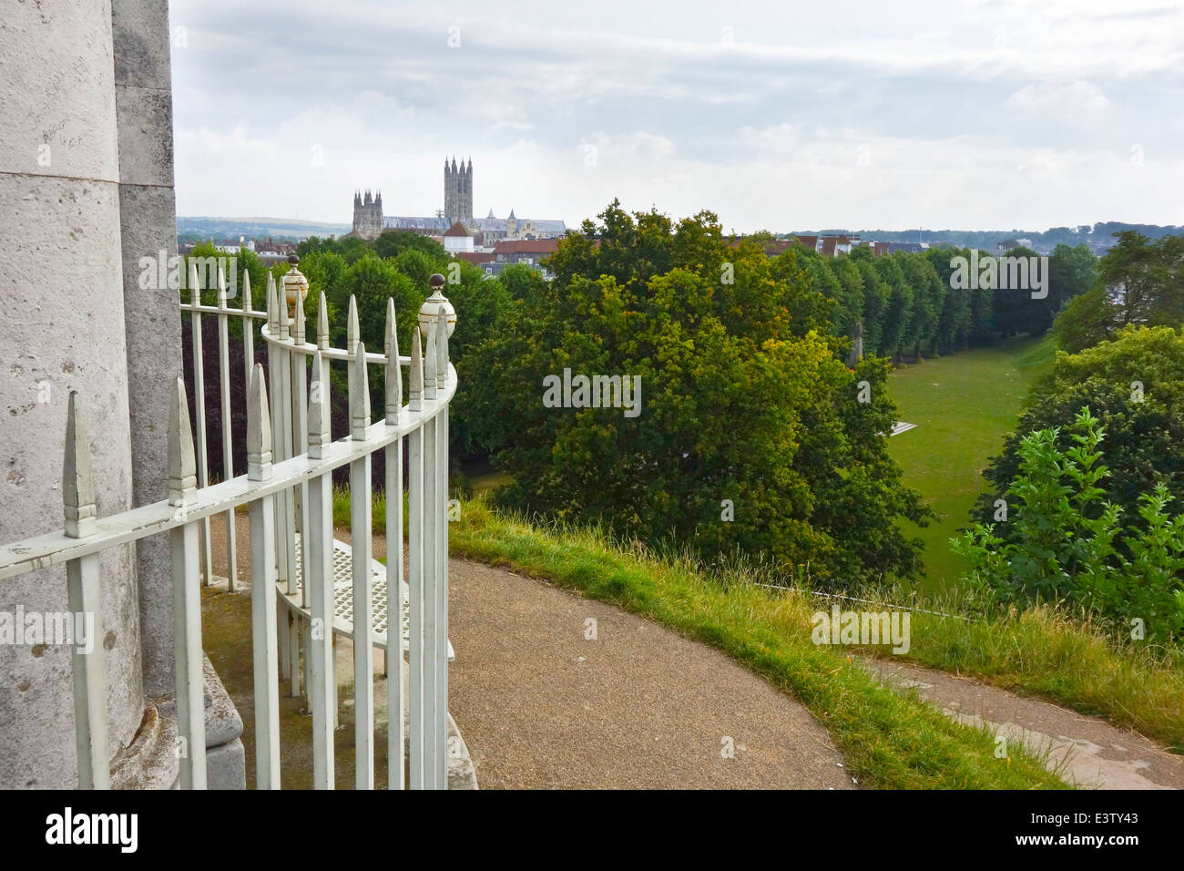 Canterbury von Dane John Hügel Gärten Stockfoto