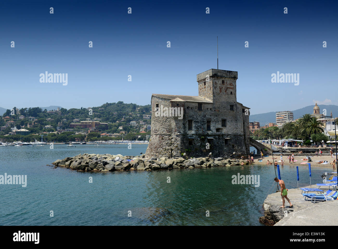 Rapallo in Ligurien Italien Stockfoto