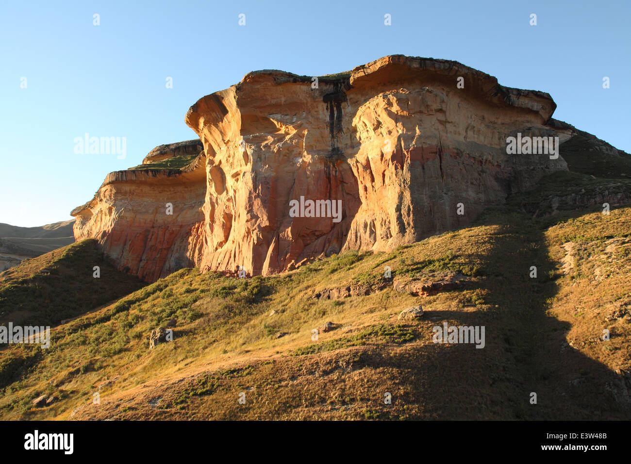 Mushroom Rock in the Golden Gate Highlands National Park, Südafrika. Stockfoto