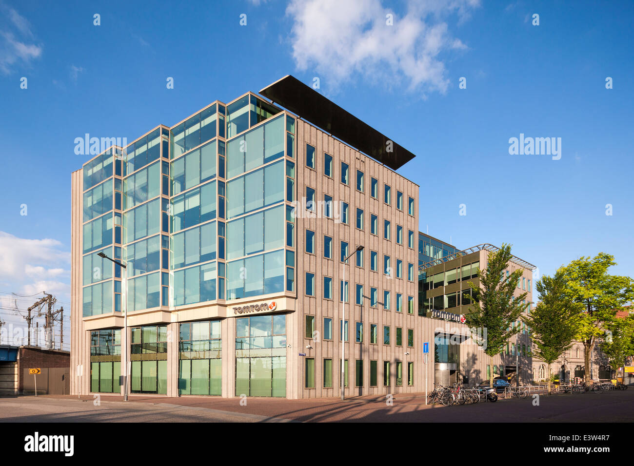 TomTom-Amsterdam, HQ, Sitz, Sitz.  Niederländischer Hersteller von Fahrzeug-Navigationssysteme. DRK-Gebäude. Stockfoto