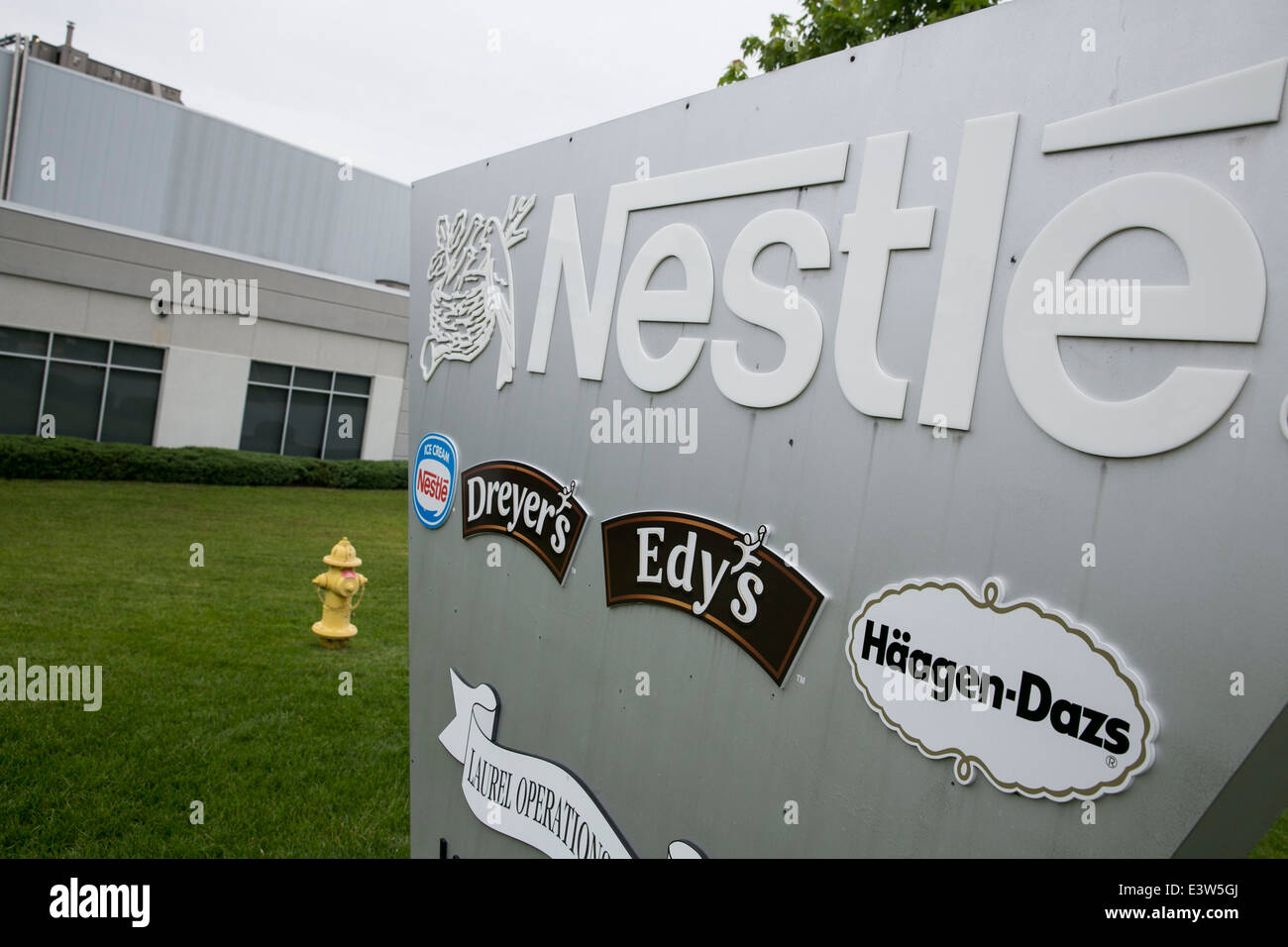 Das Laurel Operations Center von Nestle Nordamerika. In diesem Werk werden Eiscreme-Produkte von Dreyer, Edy's, Haagen-DAZ und Nestle hergestellt. Stockfoto