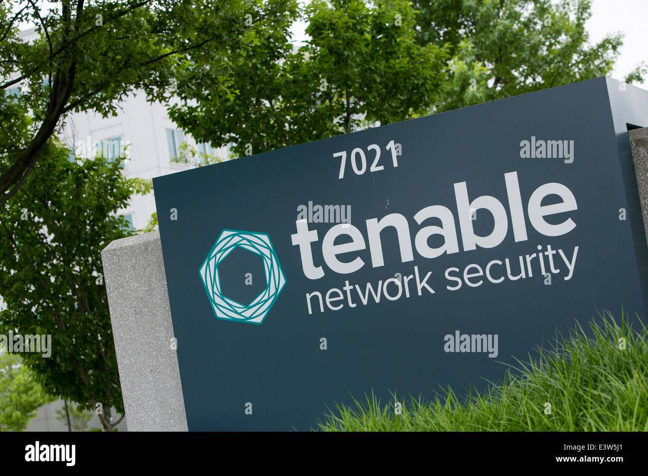 Der Hauptsitz der Netzwerk Sicherheitsfirma Tenable in Columbia, Maryland. Stockfoto