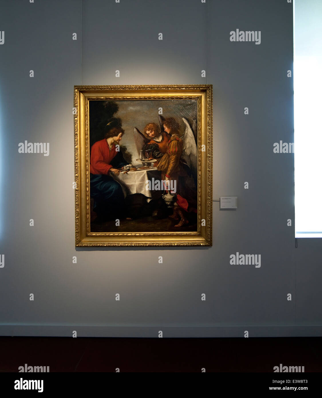 Der Christus von zwei Engeln bedient: Giovanni Montini (1613-1673) Musée Fesch Ajaccio Stockfoto