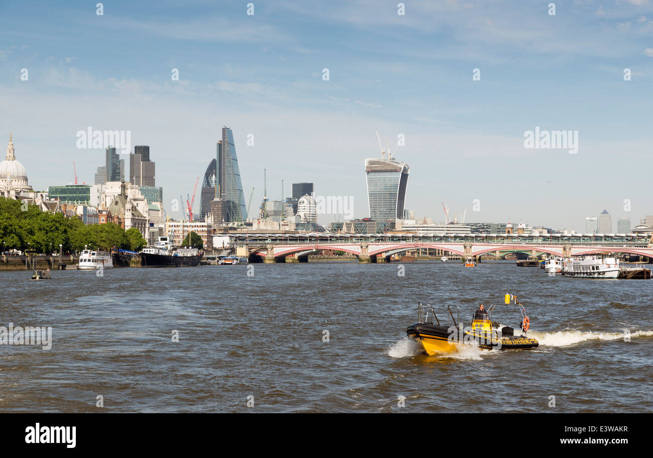 Blick von der Themse, London Stockfoto