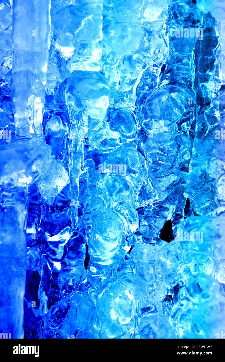 Blaues Eis Hintergrund Stockfoto