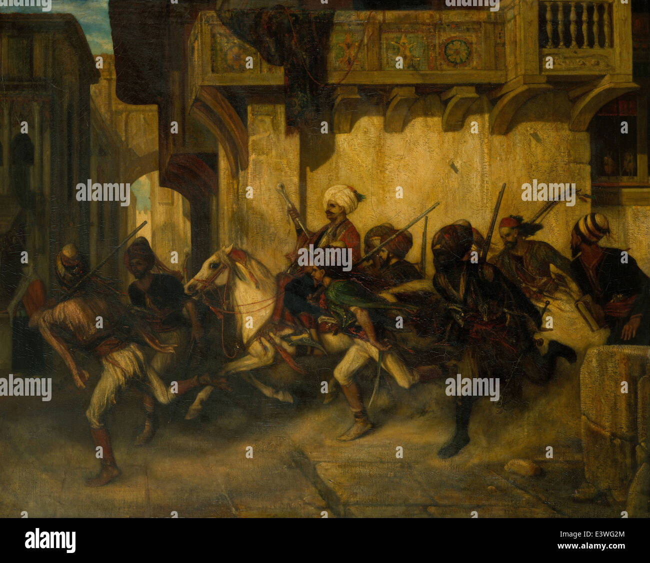 Alexandre-Gabriel Decamps - Nachtpatrouille in Smyrna - MET Museum - New York Stockfoto