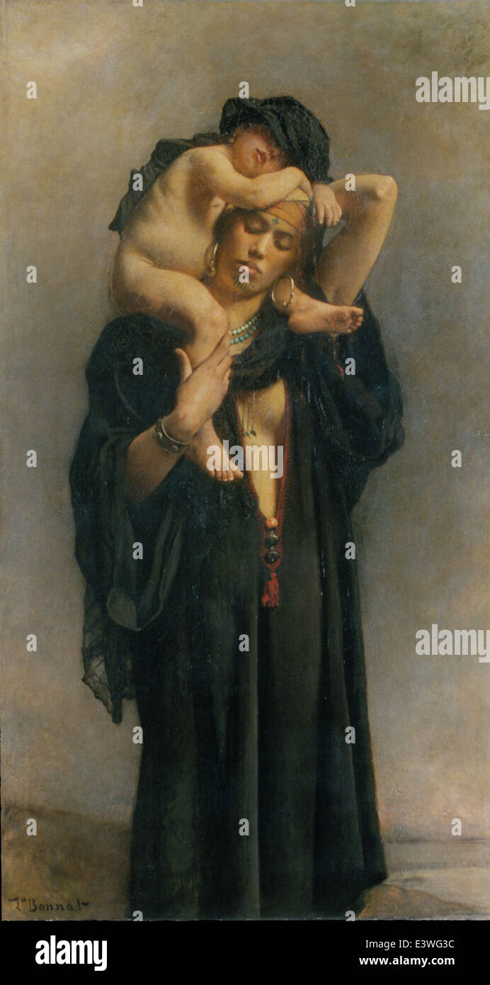 Léon Bonnat - eine ägyptische Bäuerin und ihr Kind - 1870 - MET Museum - New York Stockfoto