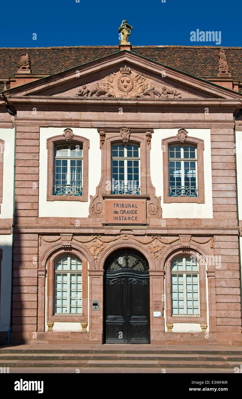 Sitz des Bezirksgerichts, Tribunal de Grande Instance, Colmar, Elsass, Frankreich Stockfoto
