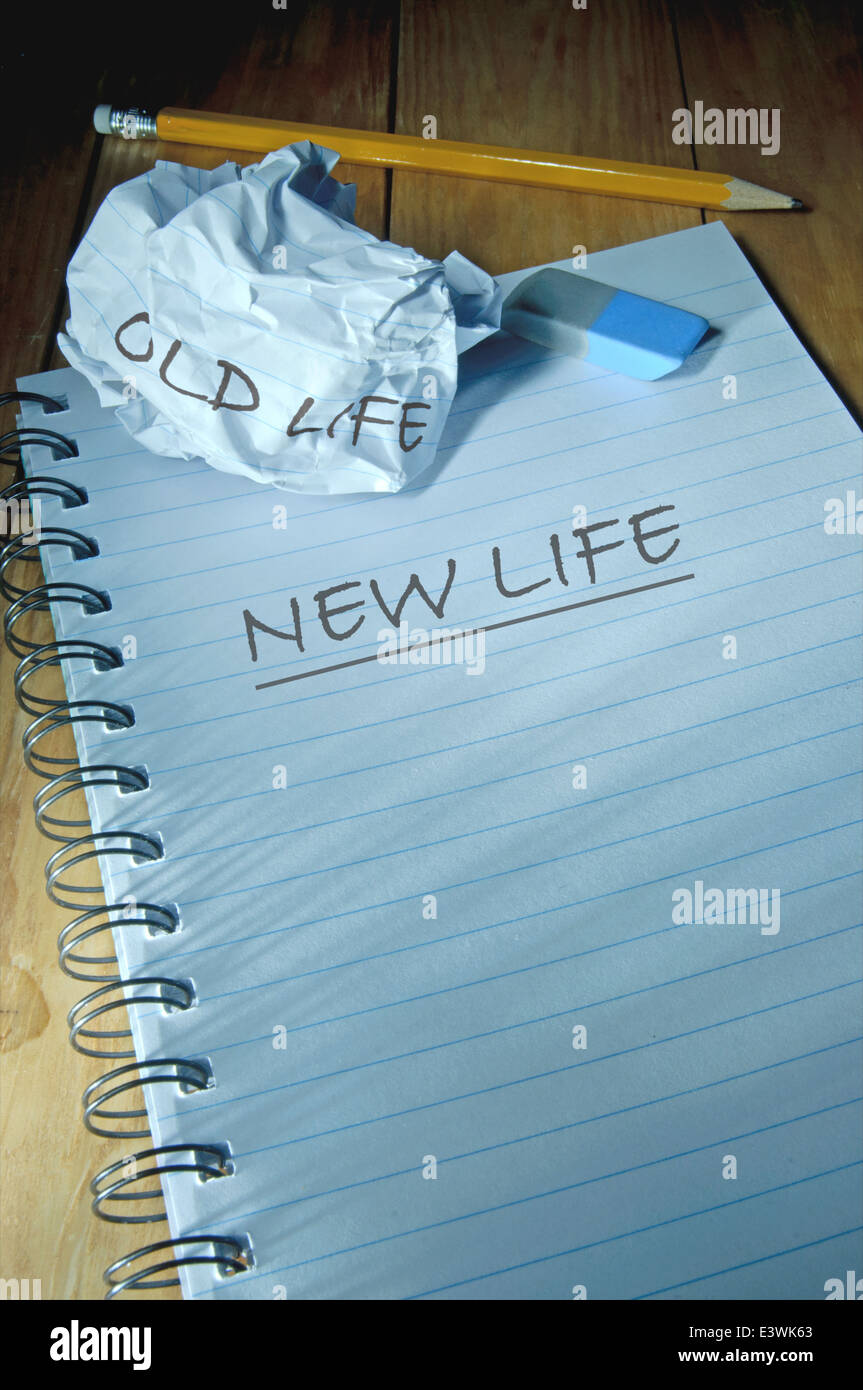 Alte Leben neues Lebenskonzept Stockfoto