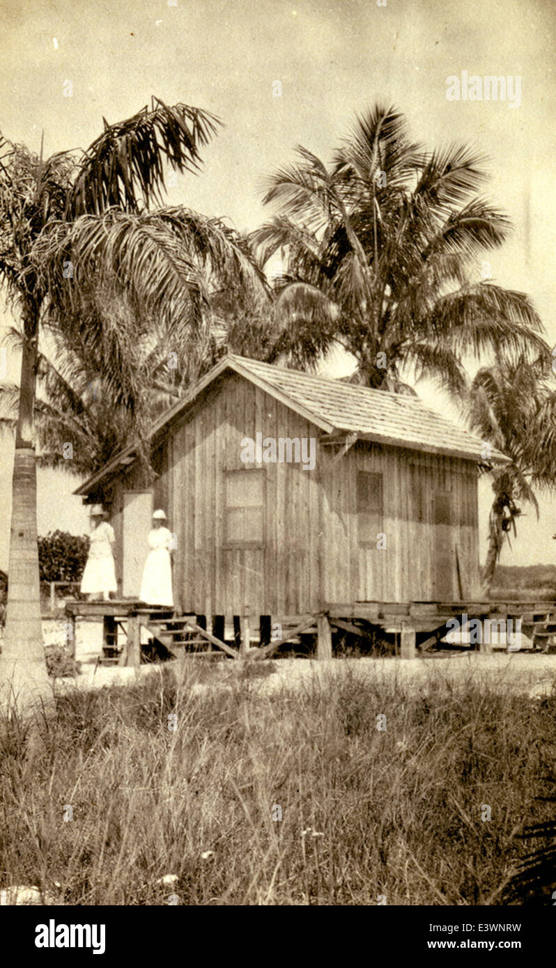 Carl Luettich Hütte auf ft. Myers Beach auf Estero Island Stockfoto