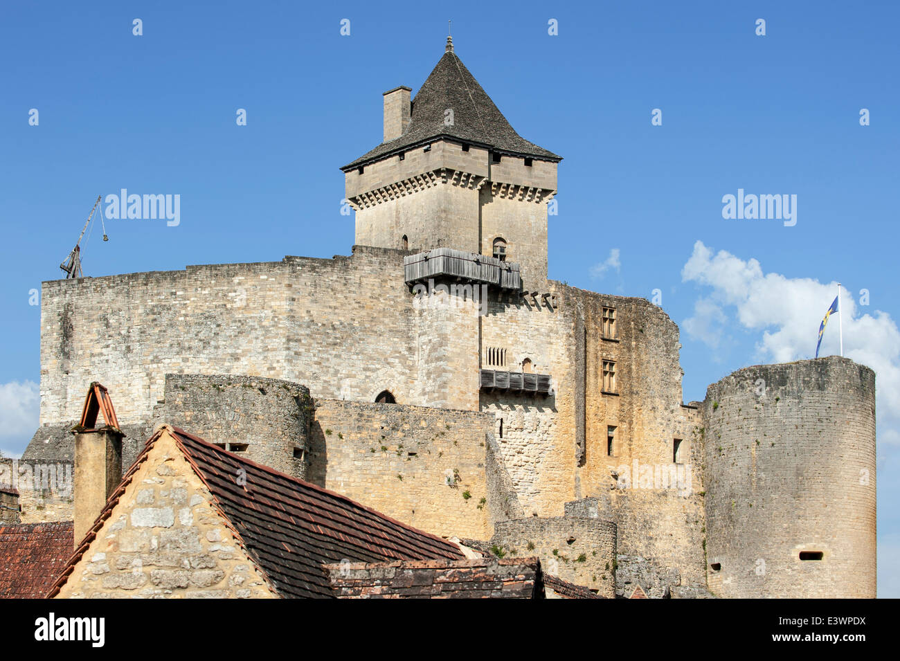 Château de Castelnaud, mittelalterliche Festung am Castelnaud-la-Chapelle, Dordogne, Aquitaine, Frankreich Stockfoto