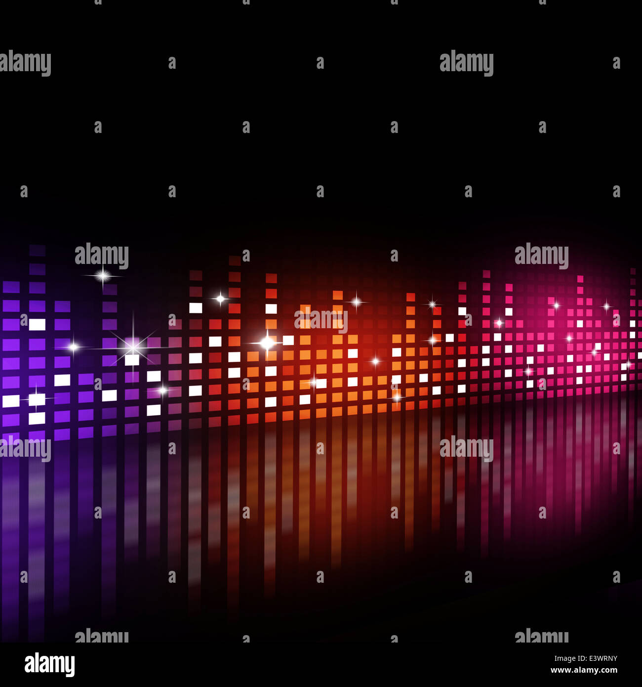 Multicolor-Hintergrundmusik-Equalizer für aktive Parteien Stockfoto