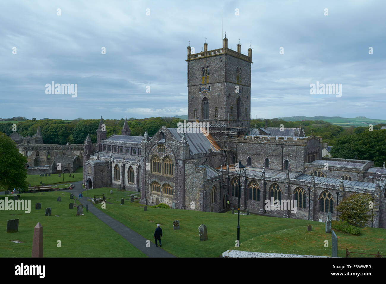 Kathedrale St. Davids - St Davids, Pembrokeshire, Wales, UK Stockfoto
