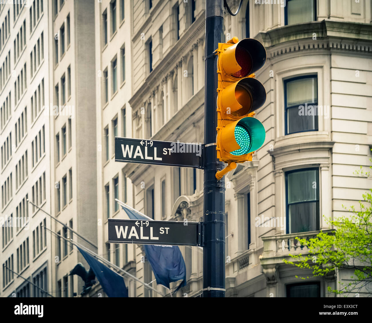 Wall Street, New York Stockfoto