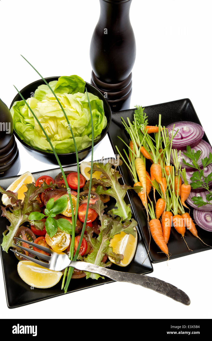 Verschiedene Gemüse sind die Basis für gesunde Ernährung Stockfoto