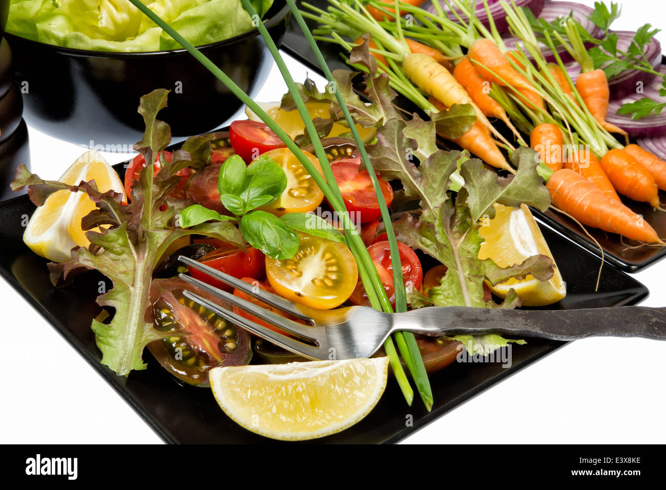 Verschiedene Gemüse sind die Basis für gesunde Ernährung Stockfoto