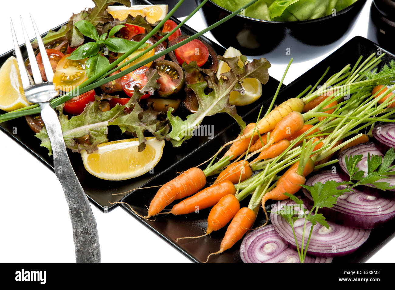 Verschiedene Gemüse sind die Basis für gesunde Ernährung Stockfoto