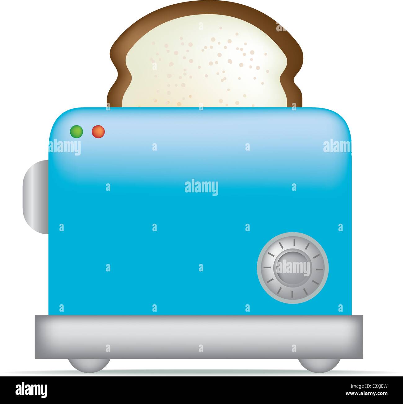 Tradtional Retro-Style Toaster mit weißen toast Stock Vektor