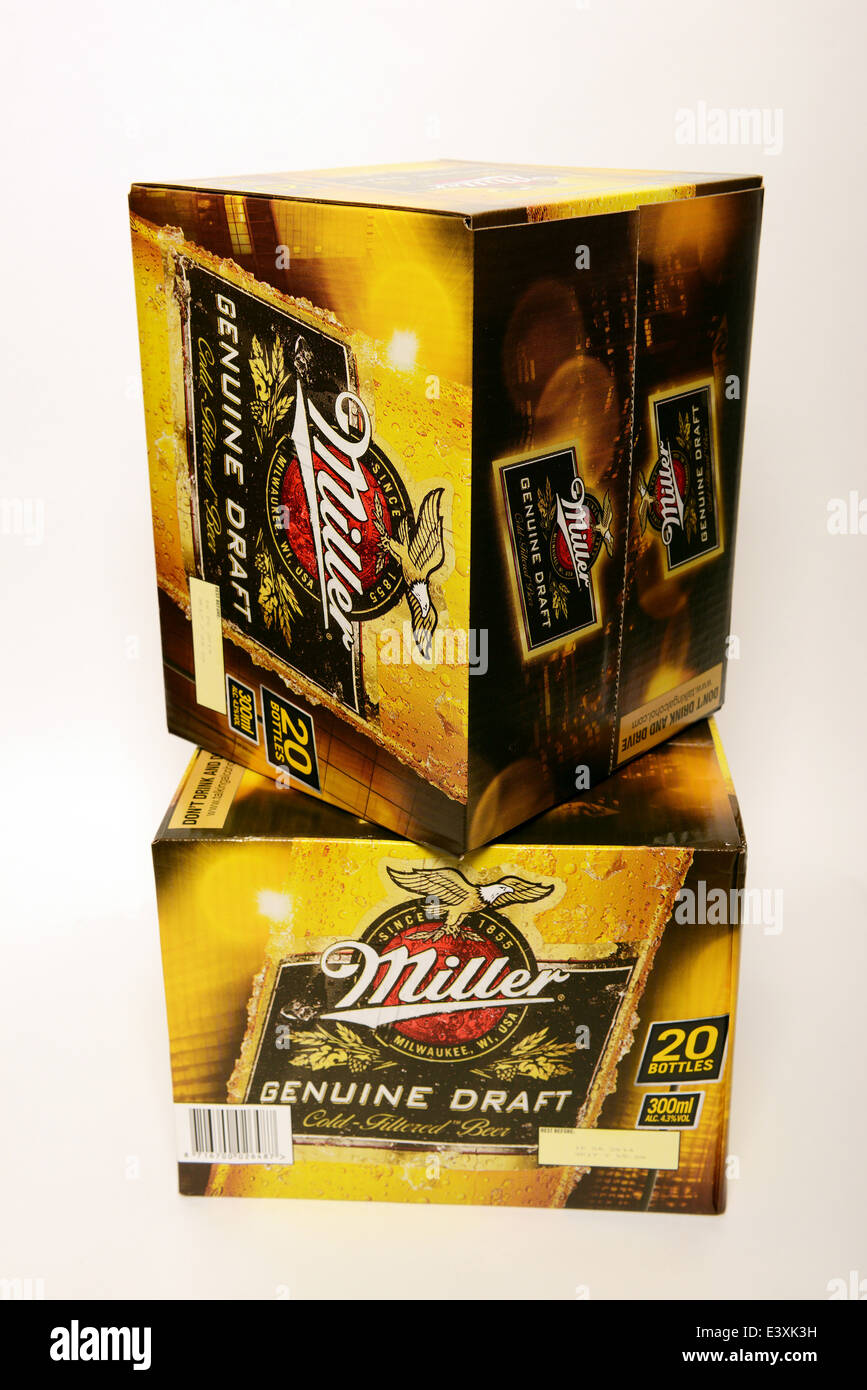 Miller Bier Stockfoto