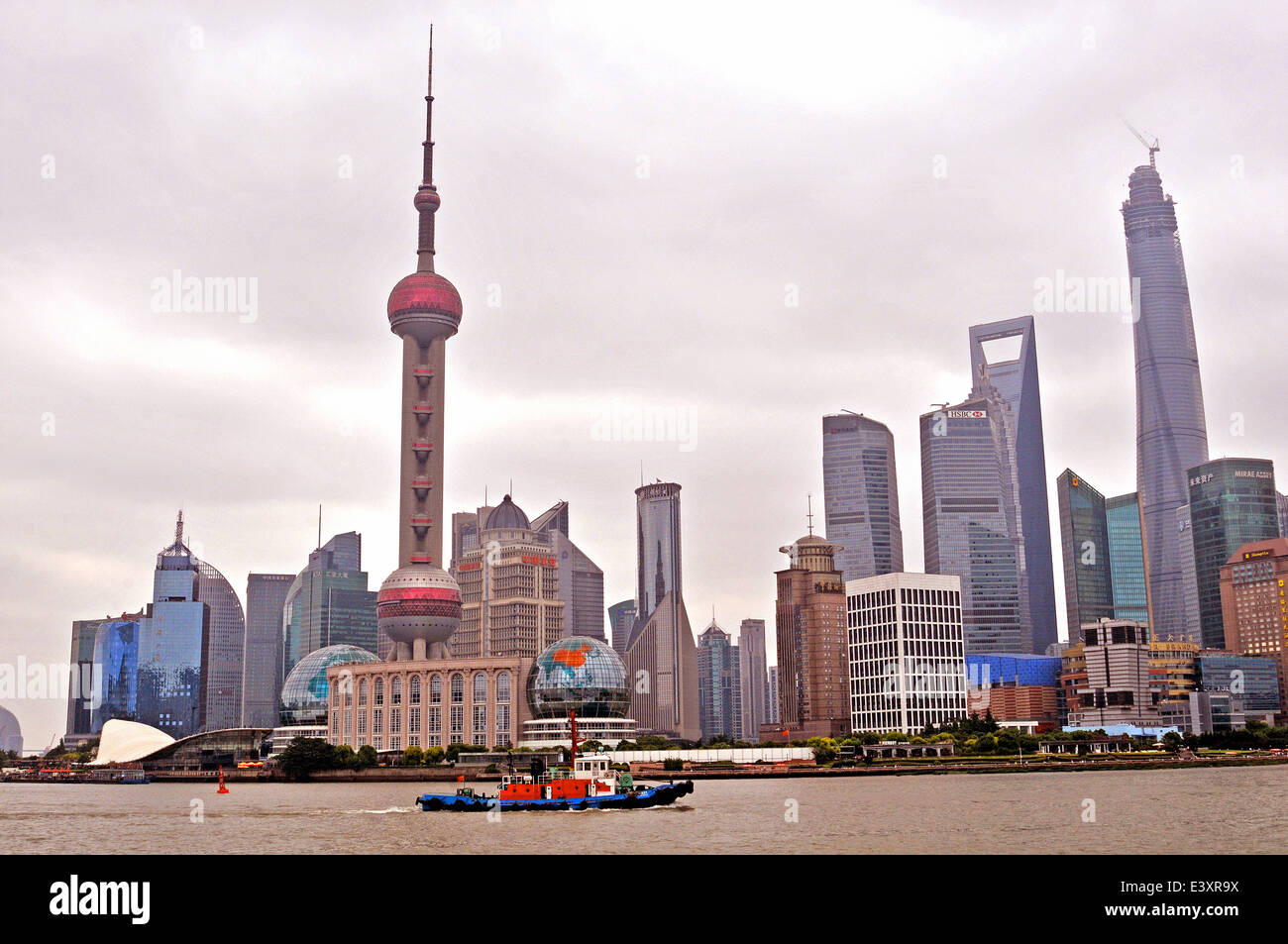 Wolkenkratzer in Shanghai Pudong Stockfoto