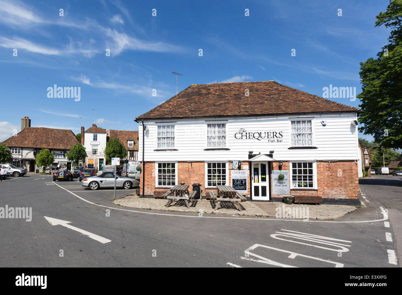 Chequers Fish Bar in dem hübschen Dorf Lenham Kent Stockfoto