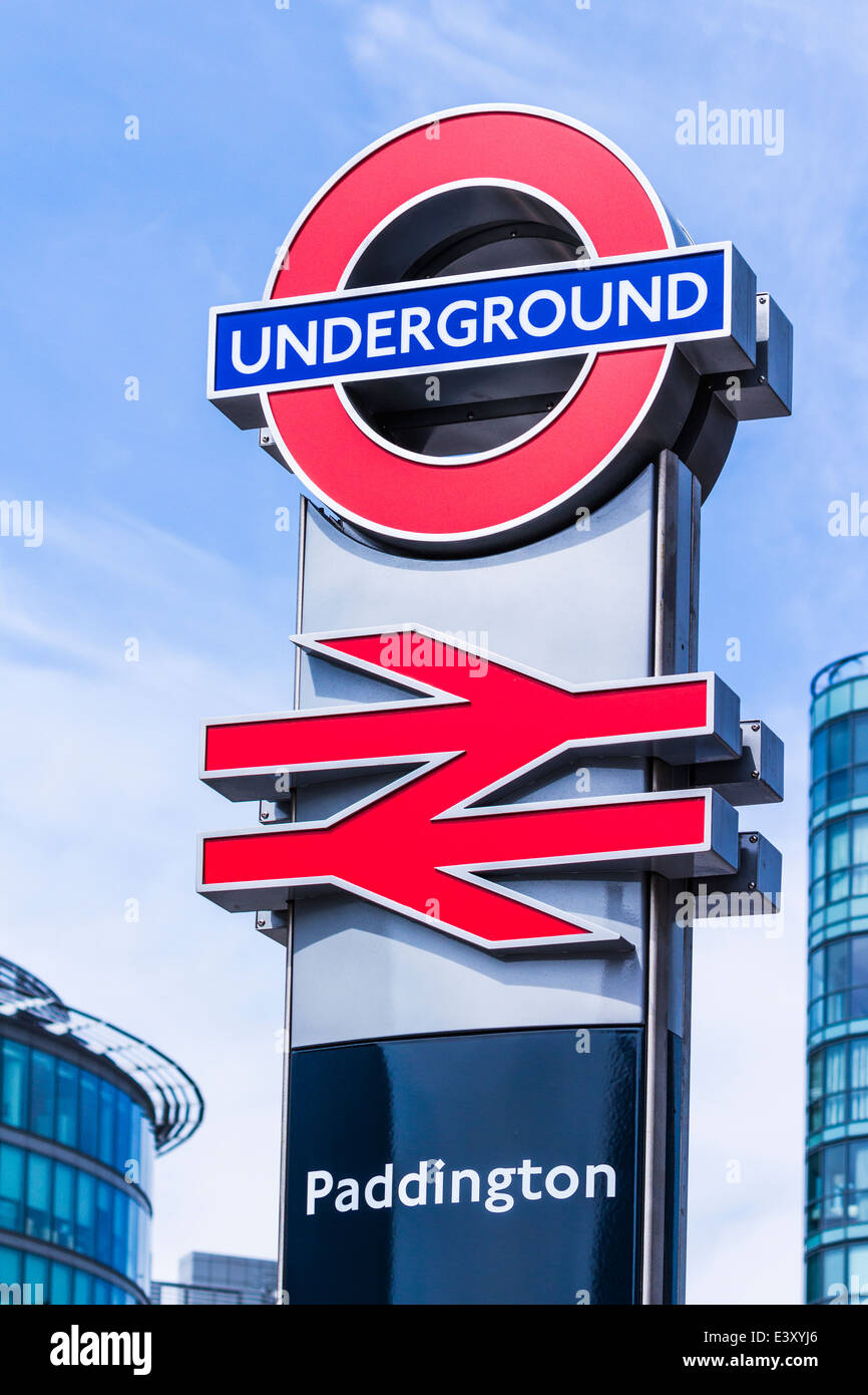Paddington Station Transport Links-London Stockfoto