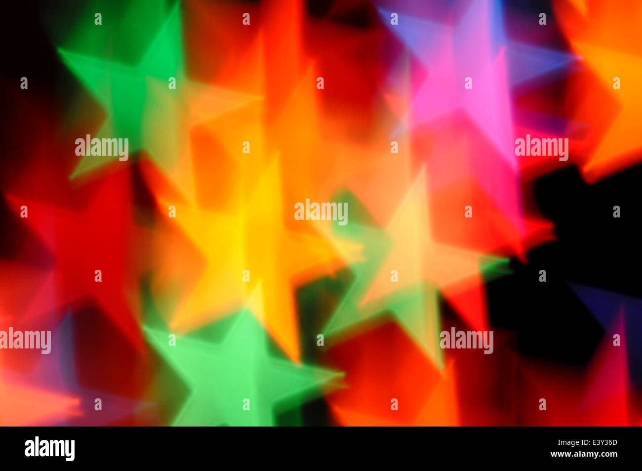 Sternschnuppen abstrakte Lichter Bewegungsunschärfe. Bunten festlichen Hintergrund. Stockfoto