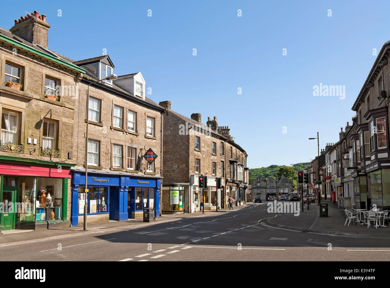 Buxton, ein Kurort in Derbyshire; England. Buxton bezeichnet man auch als das Tor zu den Peak District National Park. Stockfoto