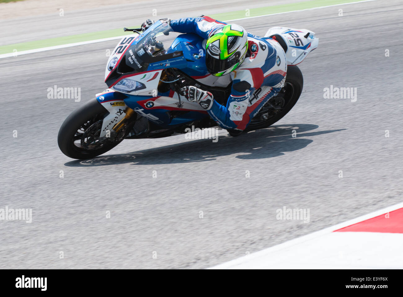 BMW S1000 RR EVO BMW Motorrad Italia SBK Teams, angetrieben von Sylvain BARRIER in Aktion während des freien Trainings Superbike Stockfoto