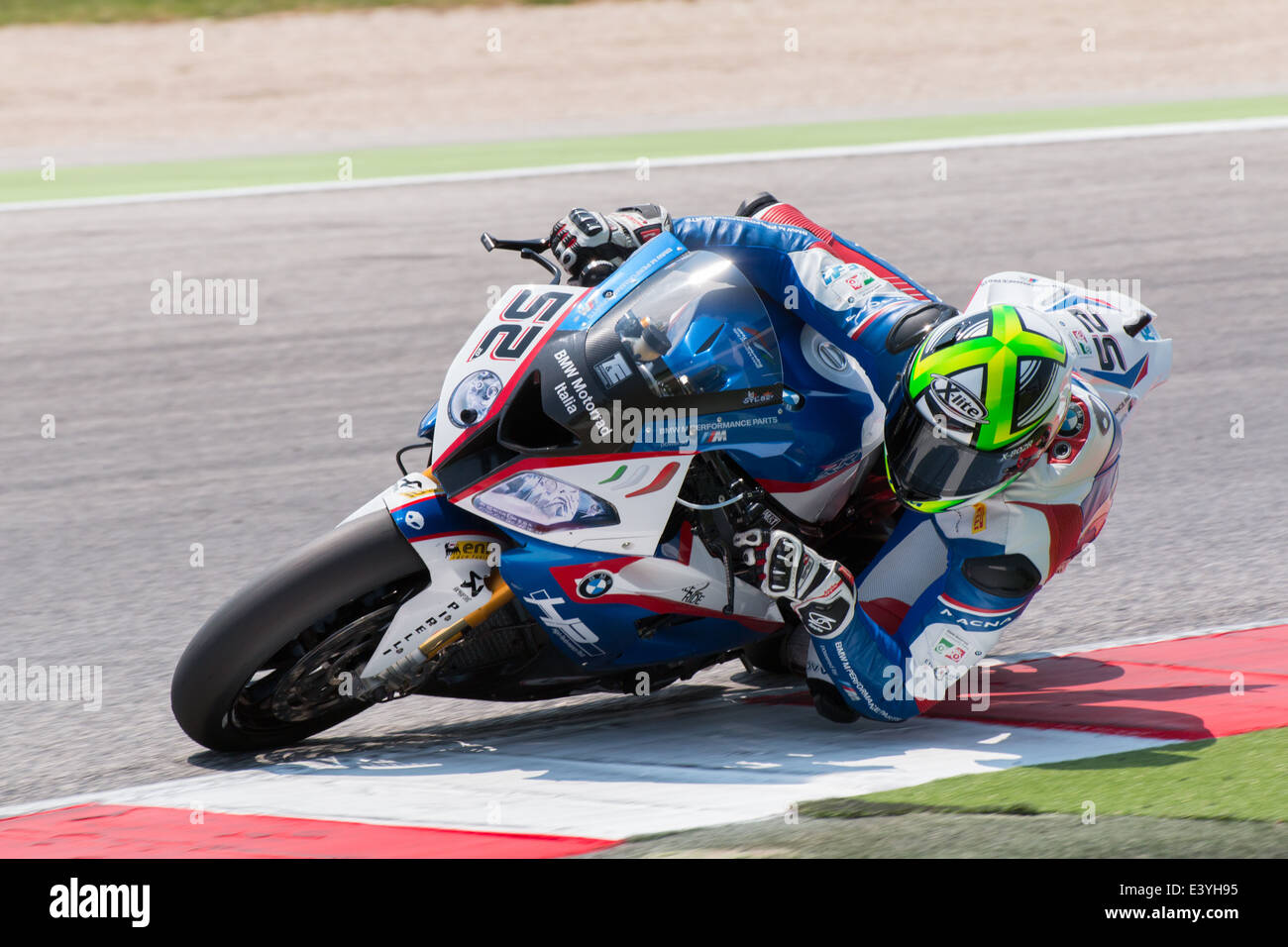 BMW S1000 RR EVO BMW Motorrad Italia SBK Teams, angetrieben von Sylvain BARRIER in Aktion während des freien Trainings Superbike Stockfoto