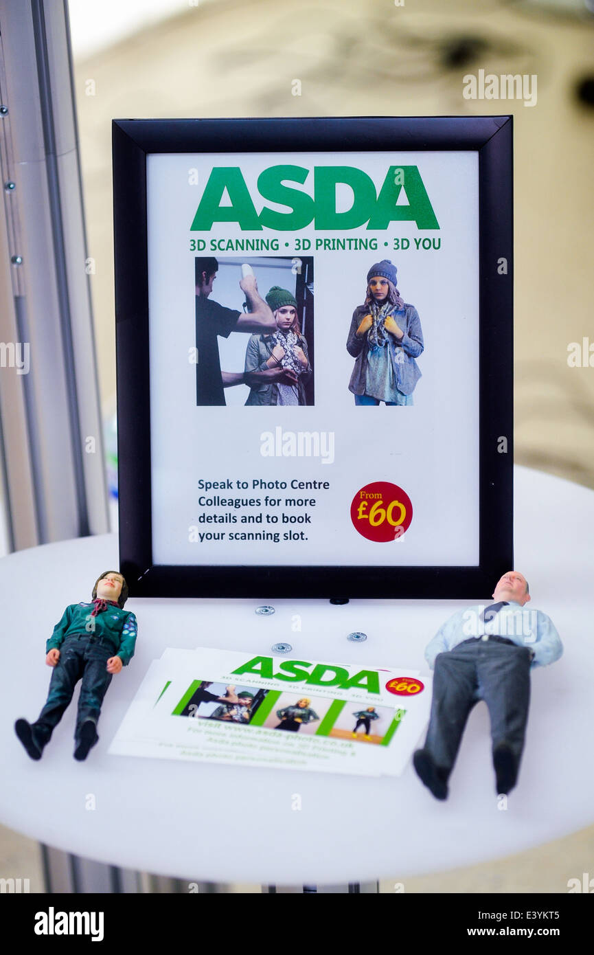 ASDA Supermarkt 3D Druck-service Stockfoto